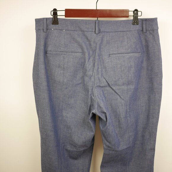 EXPRESS Women's 14 Blue & pink LOT OF 2 PAIRS Slacks Columnist Fit ankle pants - Picture 11 of 16